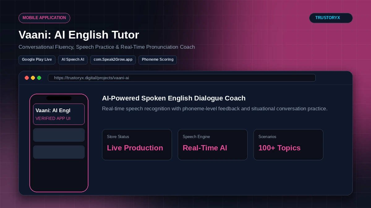 Vaani: AI English Tutor WebP Preview